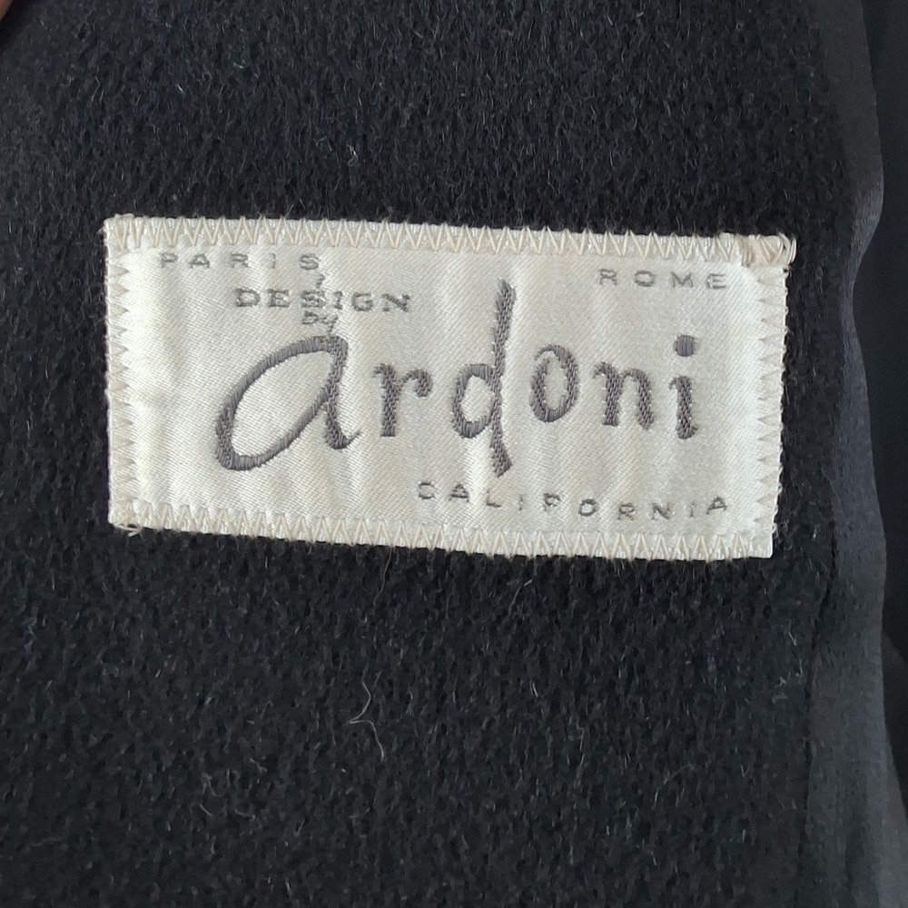 Vintage Ardoni California Wool Coat Mink Fur Collar ILGWU Union Made 60s M - Picture 3 of 7